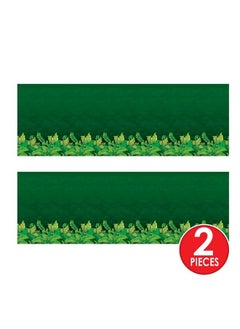Beistle Jungle Foliage Wall Backdrops 4’ X 30’ Pack Of 2 Photo Backdrop Easy To Adhere Wall Covering Tropical Party Decorations Jungle Party Decorations Greenery Backdrop Party Decor  - Image 4