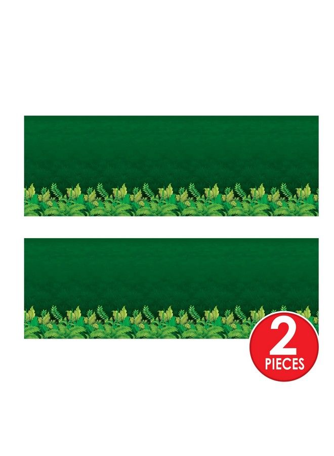 Beistle Jungle Foliage Wall Backdrops 4’ X 30’ Pack Of 2 Photo Backdrop Easy To Adhere Wall Covering Tropical Party Decorations Jungle Party Decorations Greenery Backdrop Party Decor - Image 4