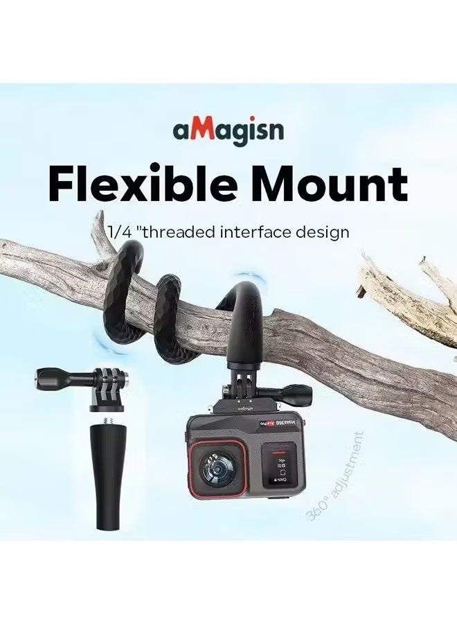 aMagisn Universal Flex Octopus Stand - Multifunctional Selfie Stick Tripod, Flexible Mount for Action Camera Cycling Vlog - Image 2