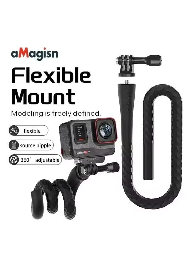 aMagisn Universal Flex Octopus Stand - Multifunctional Selfie Stick Tripod, Flexible Mount for Action Camera Cycling Vlog - Image 1