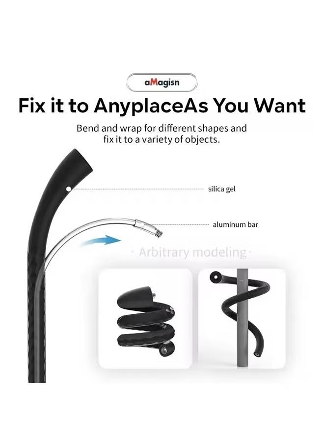aMagisn Universal Flex Octopus Stand - Multifunctional Selfie Stick Tripod, Flexible Mount for Action Camera Cycling Vlog - Image 4