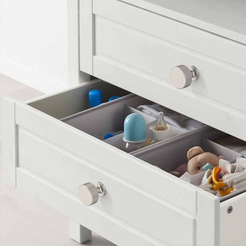 Amerdeco 10 Pack Brushed Satin Nickel Cabinet Knobs Single Hole Cabinet Pulls 1 Inch Drawer Knobs and Pulls for Bathroom Cabinets ZH0071 - Image 5
