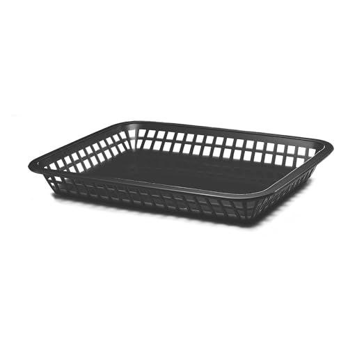 TableCraft 1079BK 11-3/4" Black Mas Grande Platter Basket - Pack of 12 - Image 1
