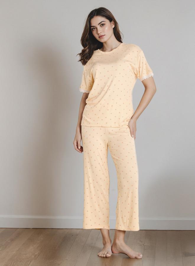 Splash FAV Printed T-shirt and Pyjama Set - Image 1