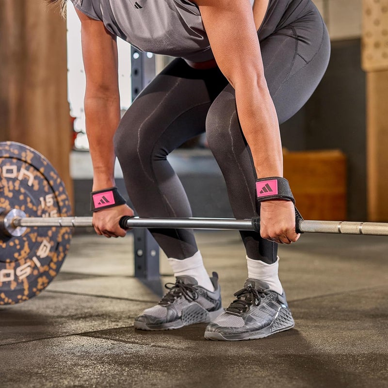 adidas Lifting Straps - Black/Pink - Image 5