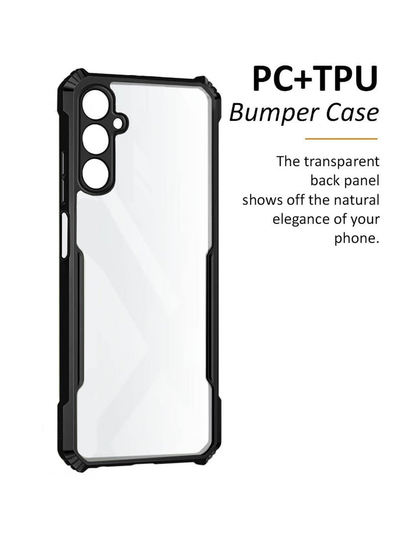 Wtech Samsung Galaxy A26 5G 2024 Hybrid TPU Silicone with Raised Armour Bumpers Slim Case Cover - Black - Image 2