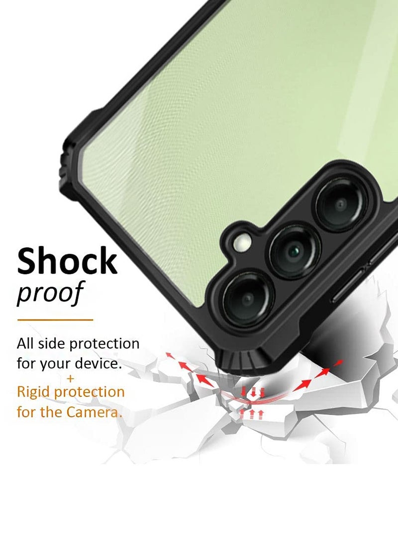 Wtech Samsung Galaxy A26 5G 2024 Hybrid TPU Silicone with Raised Armour Bumpers Slim Case Cover - Black - Image 4