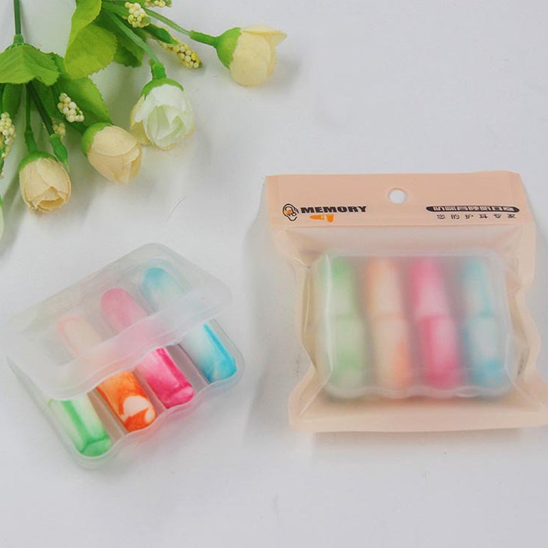 8 Pcs Anti-noise Mute Ear Protector Noise Sleeping Learning Noise Reduction Ear Plug (Mixed Color) - Image 3
