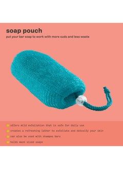 Freeman Freeman Net Soap Pouch, Exfoliating Mesh Body Scrubber, Bath & Shower Pouf Removes Dead Skin, Dirt, & Impurities, for Soap Bars, Textured Netting for Mild Exfoliation, Self-Tan Prep, 4 Count  - Image 3