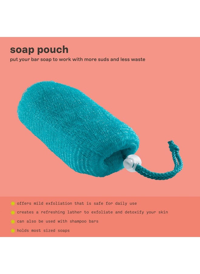 Freeman - Freeman Net Soap Pouch, Exfoliating Mesh Body Scrubber, Bath & Shower Pouf Removes Dead Skin, Dirt, & Impurities, for Soap Bars, Textured Netting for Mild Exfoliation, Self-Tan Prep, 4 Count - Image 1