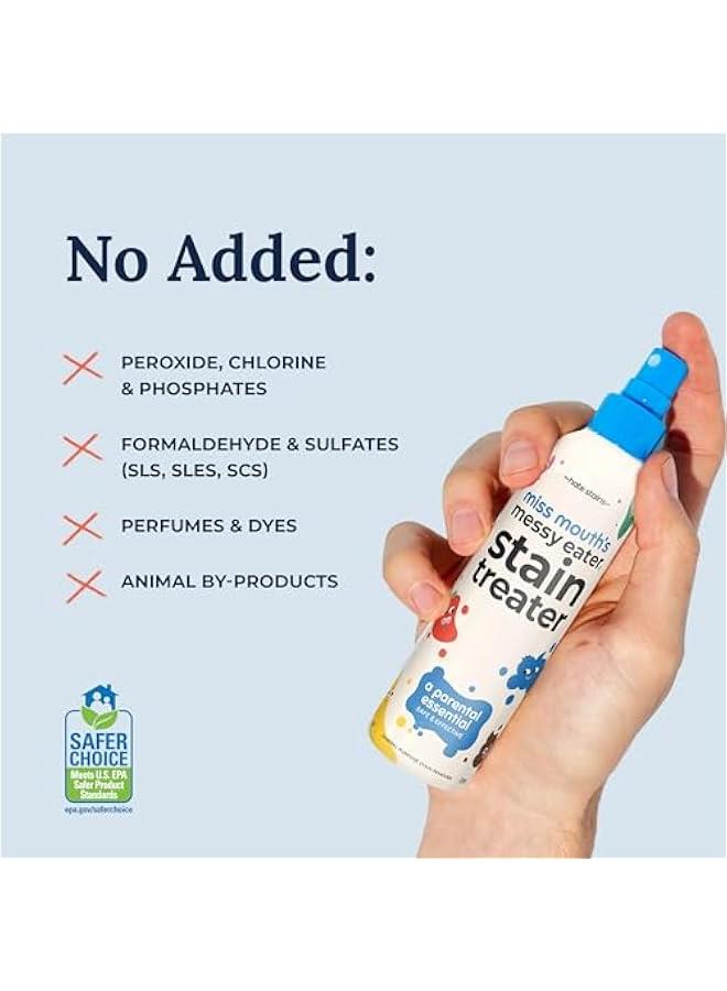 Messy Eater Stain Treater Spray - 4oz Stain Remover - Newborn & Baby Essentials - No Dry Cleaning Food, Grease, Coffee Off Laundry, Underwear, Fabric  - Image 4