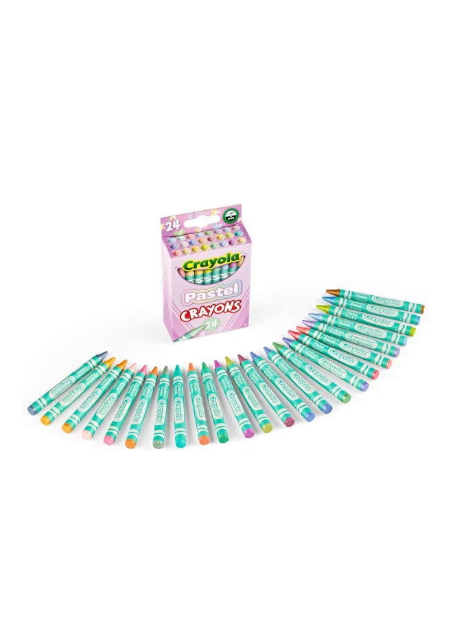 Crayola Pastel Crayons, 24 Colors - Image 1