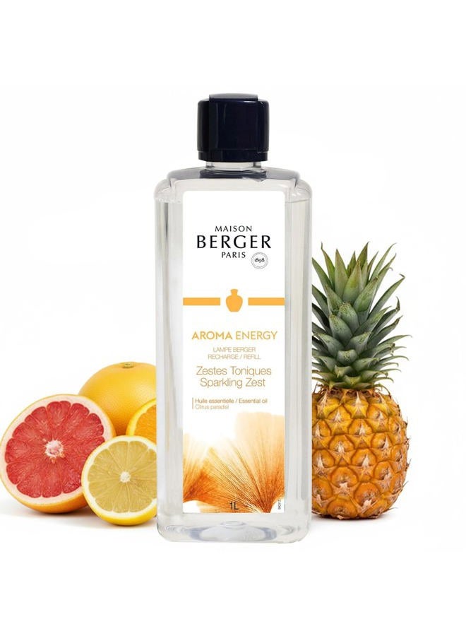 Maison Berger Sparkling Zest - Lampe Berger Fragrance Refill for Home Fragrance Oil Diffuser - Air Freshener - 33.8 Fluid Ounces - 1 Liter - Image 1