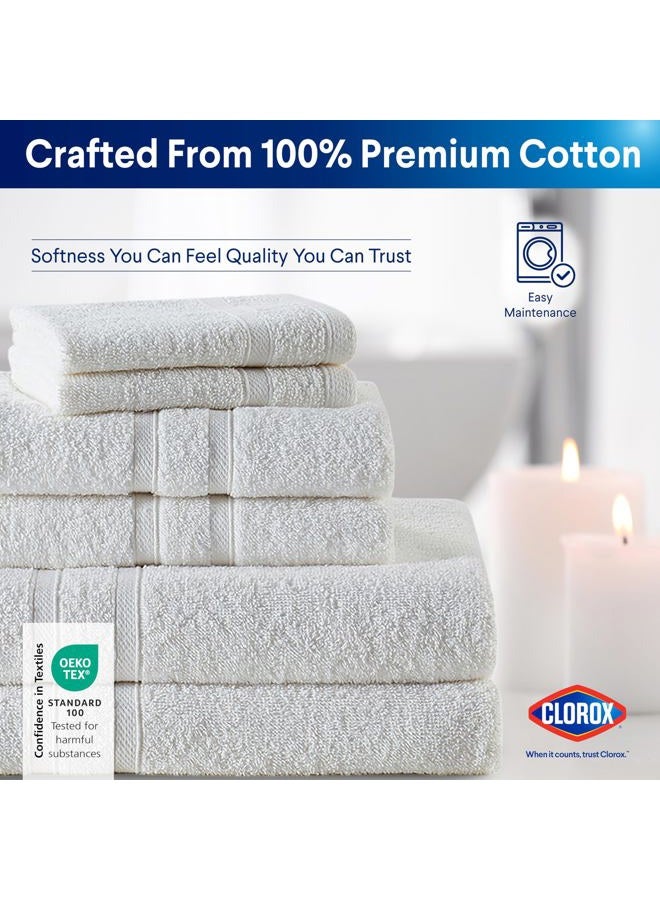 Clorox Bleach Friendly, Quick Dry, 100% Cotton Washcloths (12" x 12"), Highly Absorbent Soft Lightweight, Ideal for Everyday Use, Easy to Wash (12 Pack, White) - Image 5