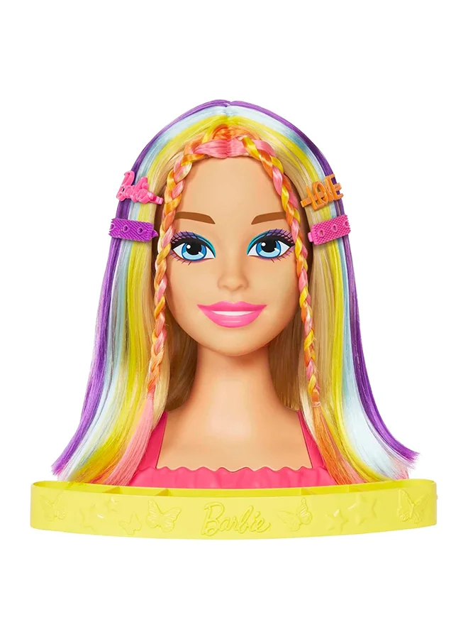 Barbie Barbie Neon Rainbow Deluxe Styling Head  Blonde Hair