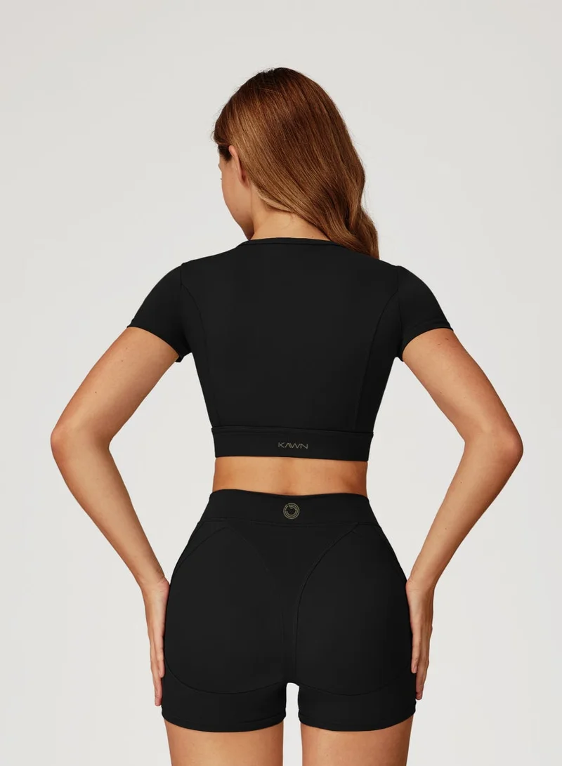 KAWN.YOGA Round Neck Crop Top