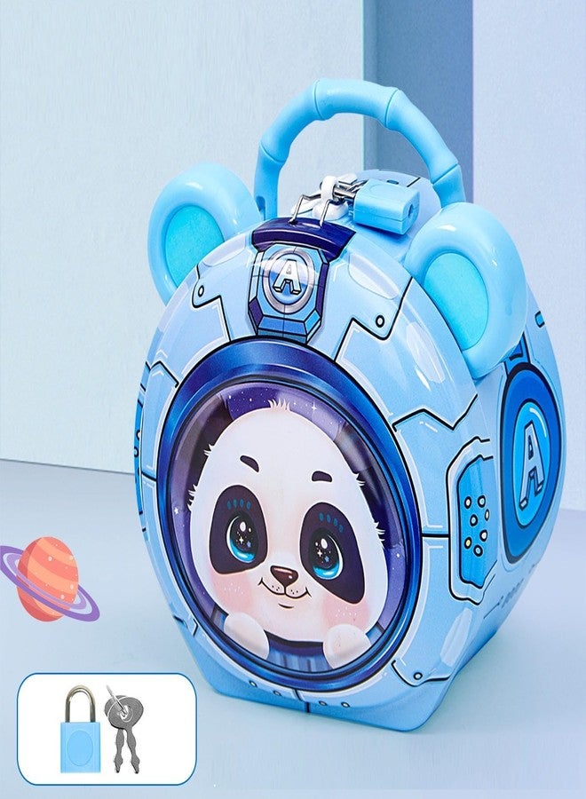 SQUICKLE Cute Cartoon Creative Portable Piggy Bank | Money Saving Box with Combination Lock | Mini Coin Bank Gifts for Boys and Girls, Best Return Gifts for Kids (Pack of 1) (Kitty) - Image 3