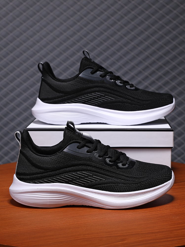 Men'S Shoes Autumn New Mesh Breathable Sneaker Men'S Soft Sole Shock Absorbing Running Shoes Junior Boys Thick Sole - Image 2