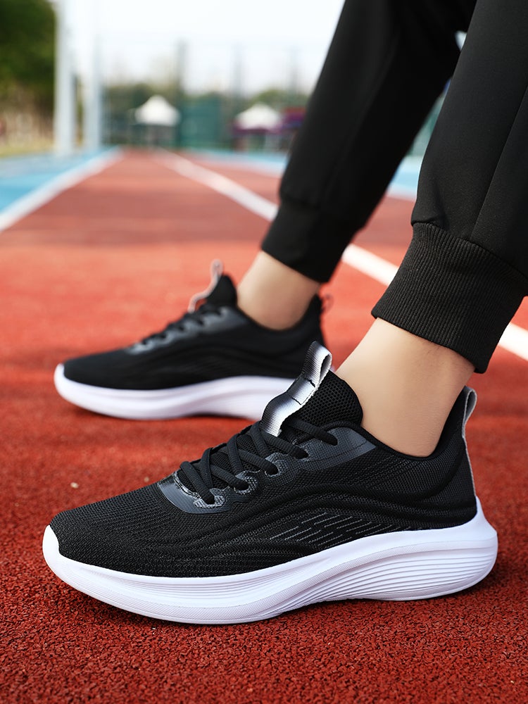 Men'S Shoes Autumn New Mesh Breathable Sneaker Men'S Soft Sole Shock Absorbing Running Shoes Junior Boys Thick Sole - Image 4