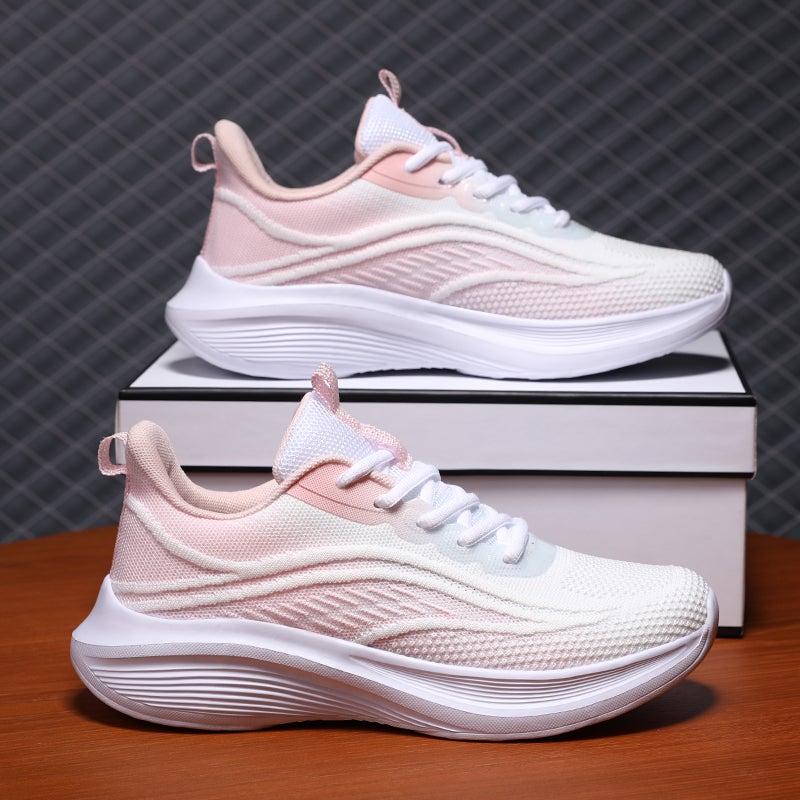 Men'S Shoes Autumn New Mesh Breathable Sneaker Men'S Soft Sole Shock Absorbing Running Shoes Junior Boys Thick Sole - Image 1
