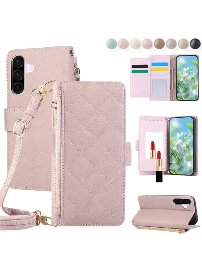 Purple PU Leather Crossbody Phone Case Wallet With Card Slots For Samsung Galaxy A54 5G - Image 1