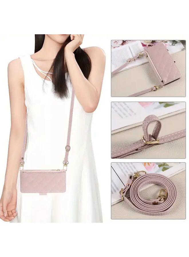 Purple PU Leather Crossbody Phone Case Wallet With Card Slots For Samsung Galaxy A54 5G - Image 5