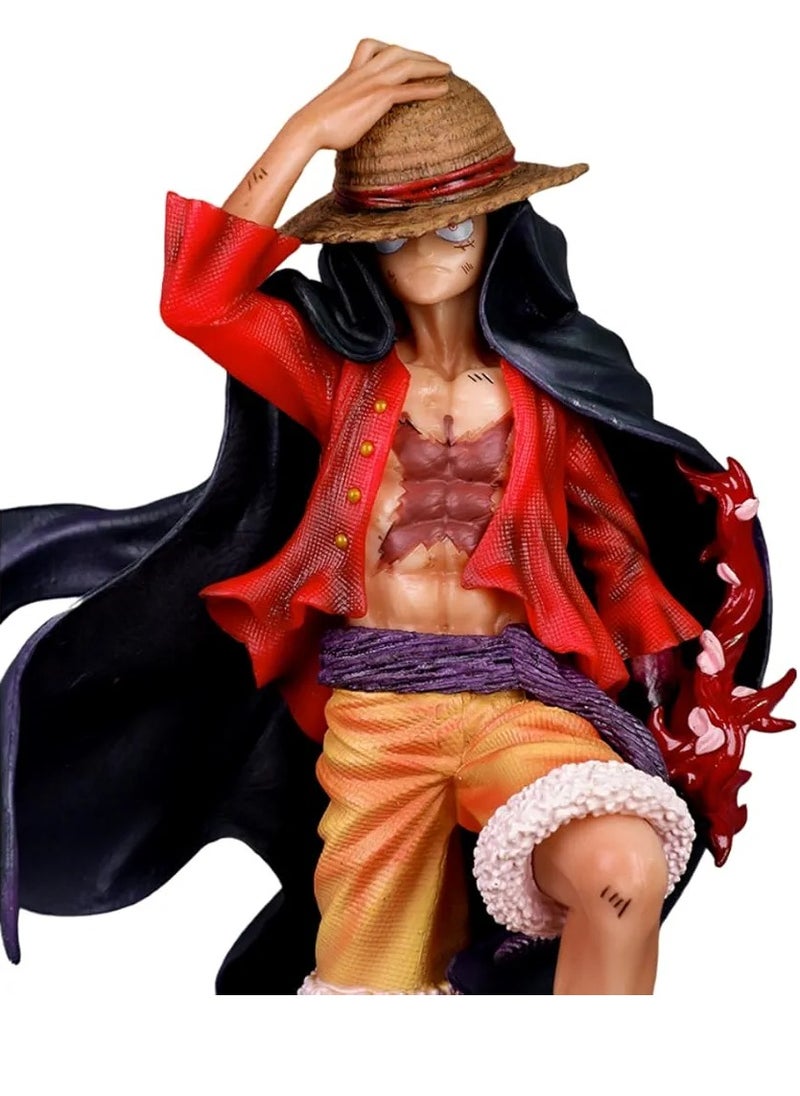 Generic - Action Figure Monkey D Luffy Sculpture Four Emperors Yonko Realistic Collectible Character Model Ornaments Statue, Multicolor - Image 1