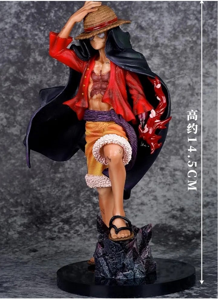 Generic - Action Figure Monkey D Luffy Sculpture Four Emperors Yonko Realistic Collectible Character Model Ornaments Statue, Multicolor - Image 1