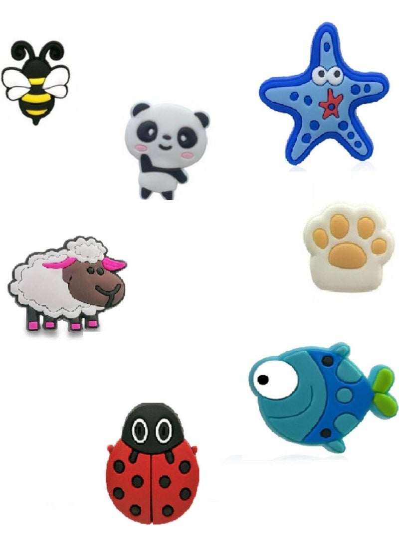 Marimari - 7 Pieces Slipper Ornaments Set Cute Animals - Image 1