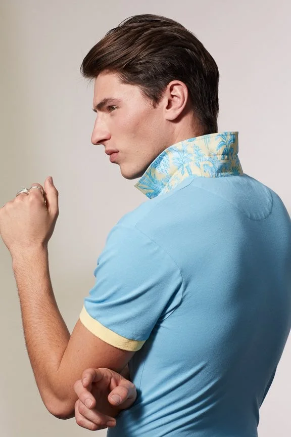 Vicomte A.  Percy Sky Blue Polo for Men | Best Price UAE