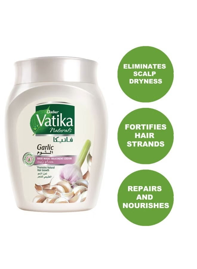 Vatika Naturals Garlic Hammam Cream – Natural Hair Growth & Protection from Dryness 225g - Image 3