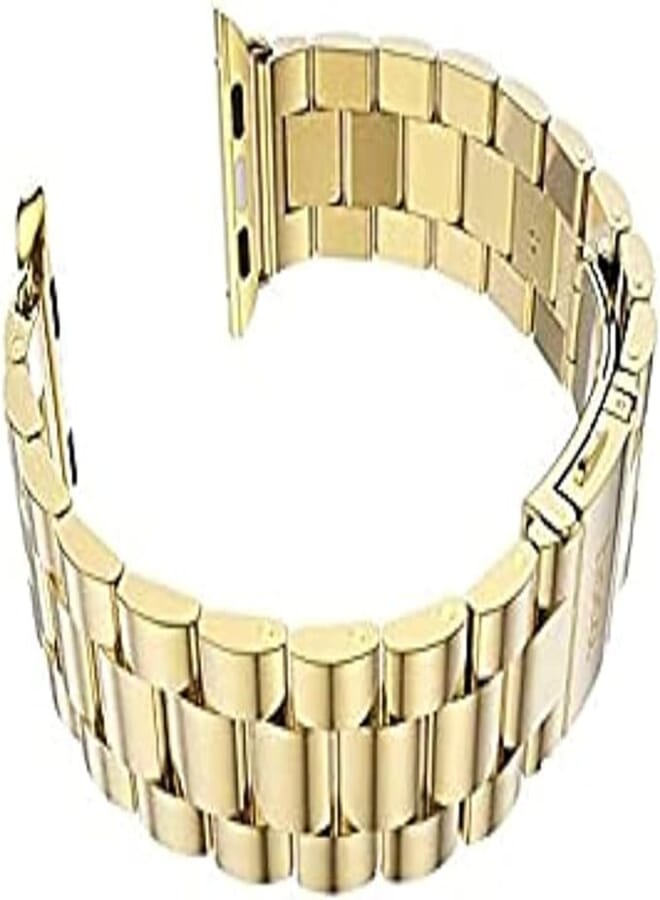 Sbaq Stainless Steel Band for Apple Smart Watch 38 mm , Gold