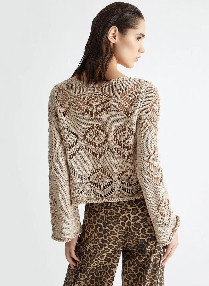 ليو جو كنزة من الكروشيه