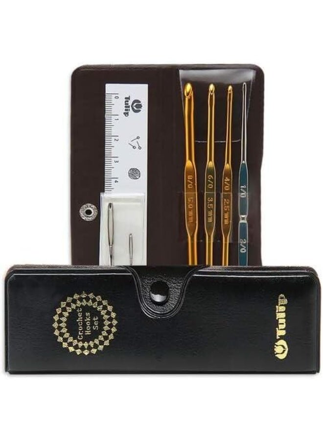 Tulip Crochet Hook Set, Classic One 7-PC Crochet Hook Set & Yarn Needles with Case - Image 2