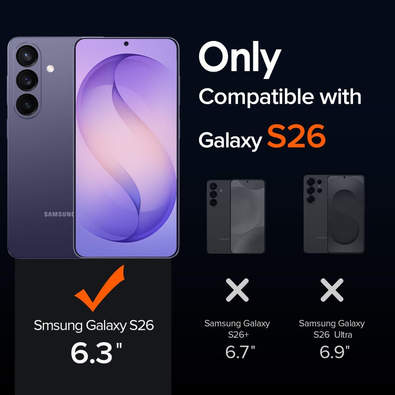 ivoler 3-in-1 Magnetic Case for Samsung Galaxy S26 5G 6.3'' with 2 Pack Screen Protector, [MagSafe Compatible] [Military Grade Drop Protection] Slim Translucent Shockproof Phone Cover- Black - Image 2