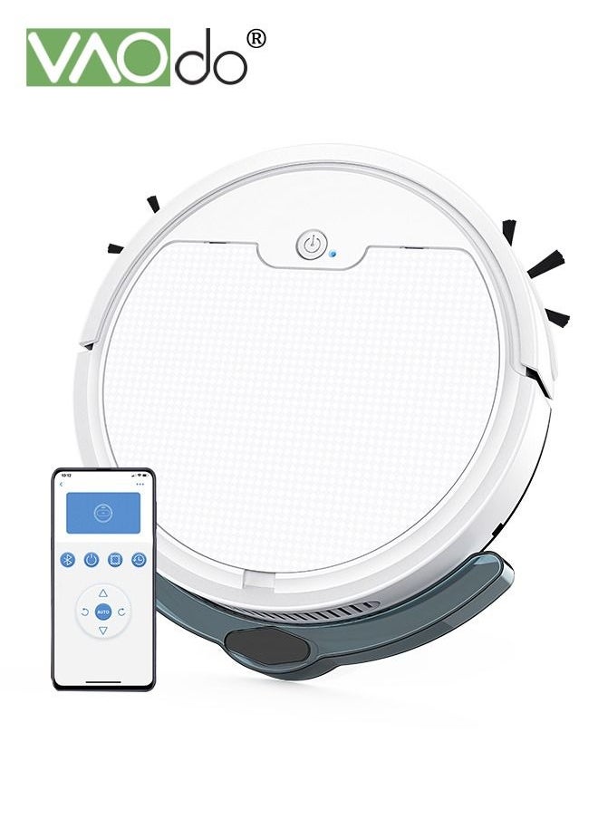 VAOdo - Robot Vacuum Sweeping Robot With Lidar Navigation Mop Broom 2-in-1 Vacuum Cleaner 3000pa Strong Suction Carpet Intelligent Surveying and Mapping APP Remote Control White - Image 1