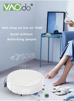 VAOdo Robot Vacuum Sweeping Robot With Lidar Navigation Mop Broom 2-in-1 Vacuum Cleaner 3000pa Strong Suction Carpet Intelligent Surveying and Mapping APP Remote Control White  - Image 5