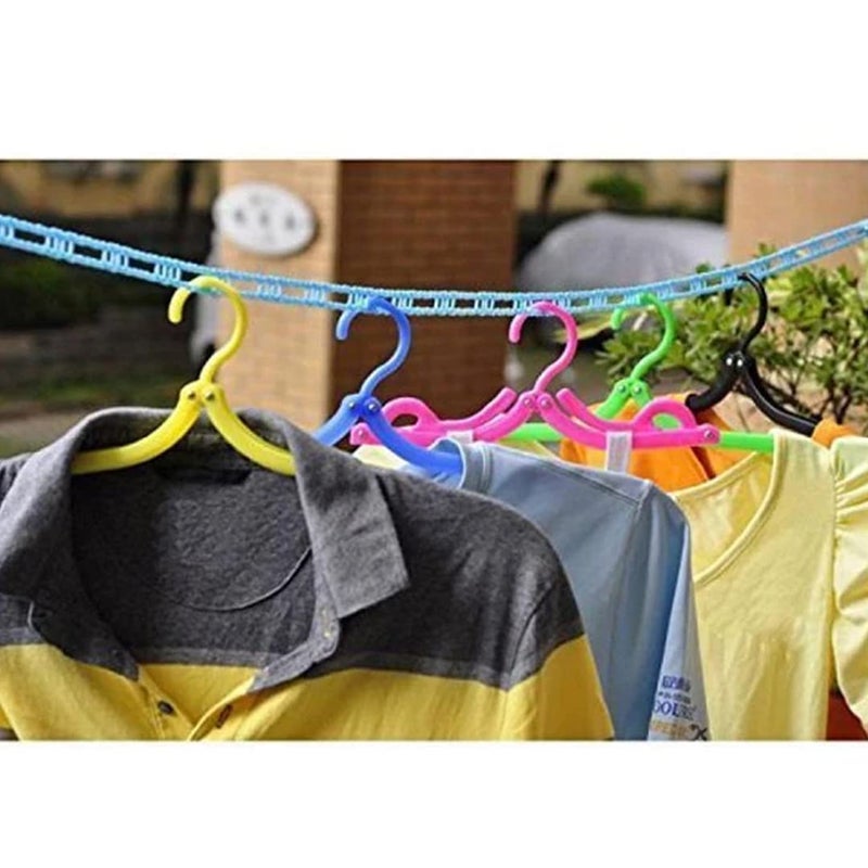 Sulfar Clothesline Drying Nylon Rope with Hooks Multicolor - Image 2