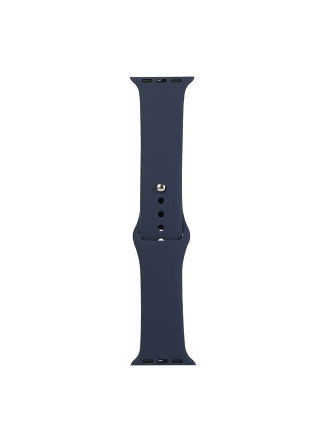 Replacement Strap For Apple Watch Series 9&8&7 41mm / SE 3&SE 2&6&SE&5&4 40mm / 3&2&1 38mm Silicone Watch Band, Short Section female Midnight Blue