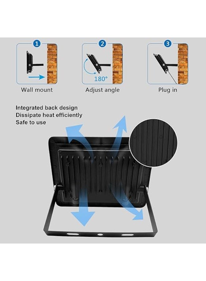 ESNCO 400 واط ضوء الفيض LED - إضاءة أمان خارجية فائقة السطوع، مقاومة للماء IP66، 6500 كلفن أبيض بارد، زاوية شعاع واسعة لحديقة، حديقة، ملعب، موقف سيارات، مستودع - Image 3