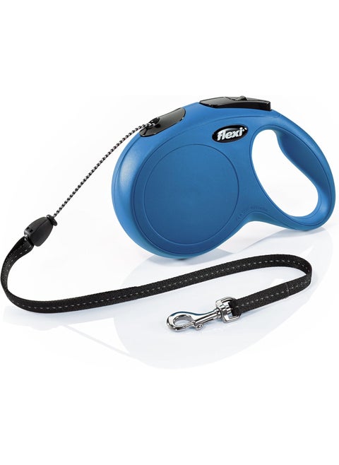 Flexi New Classic Retractable Dog Leash Cord 26 ft Medium Blue