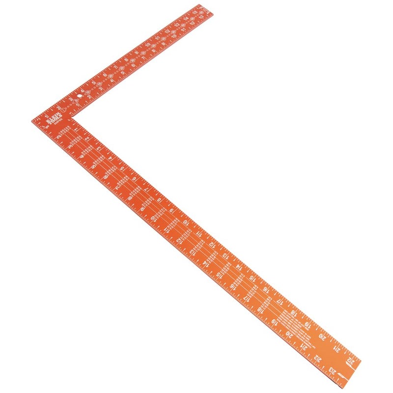 Klein Tools 935FSQ Framing Square 24Inch x 16Inch L Shape Carpenter Square Tool for Woodworking with Laser Etched Rafter Tables and Octagon Scales - Image 2