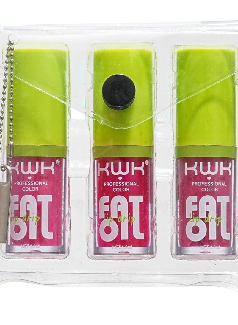 كيه دابليو كيه مرطب وملمع شفاه 3 قطع