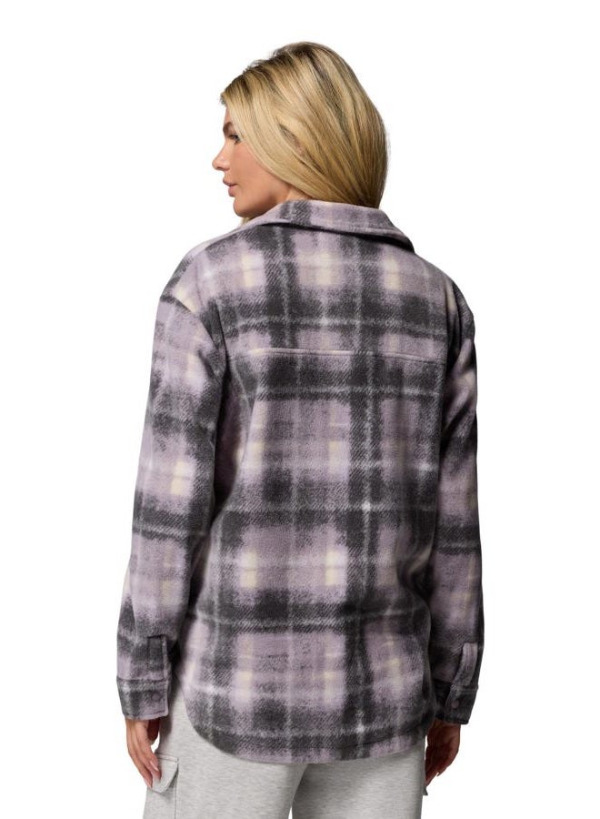 Columbia جاكيت قميص بنتون سبرينغز للنساء II، رمادي غامق، L - Image 2