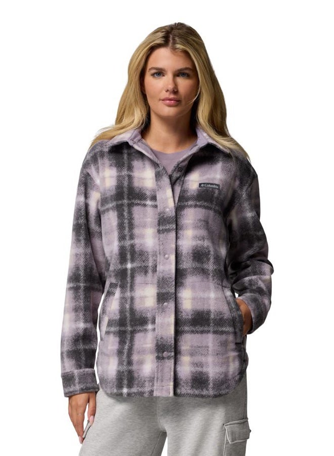 Columbia جاكيت قميص بنتون سبرينغز للنساء II، رمادي غامق، L - Image 1