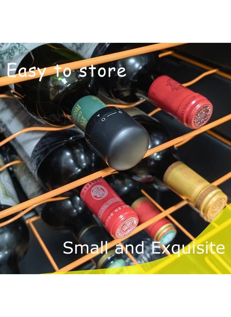 TOMATUS TOMATUS Leakproof Wine Bottle Stopper with Rotating Lock Sealed Wine Saver Preserver Corks Pack of 2 Black  - Image 2