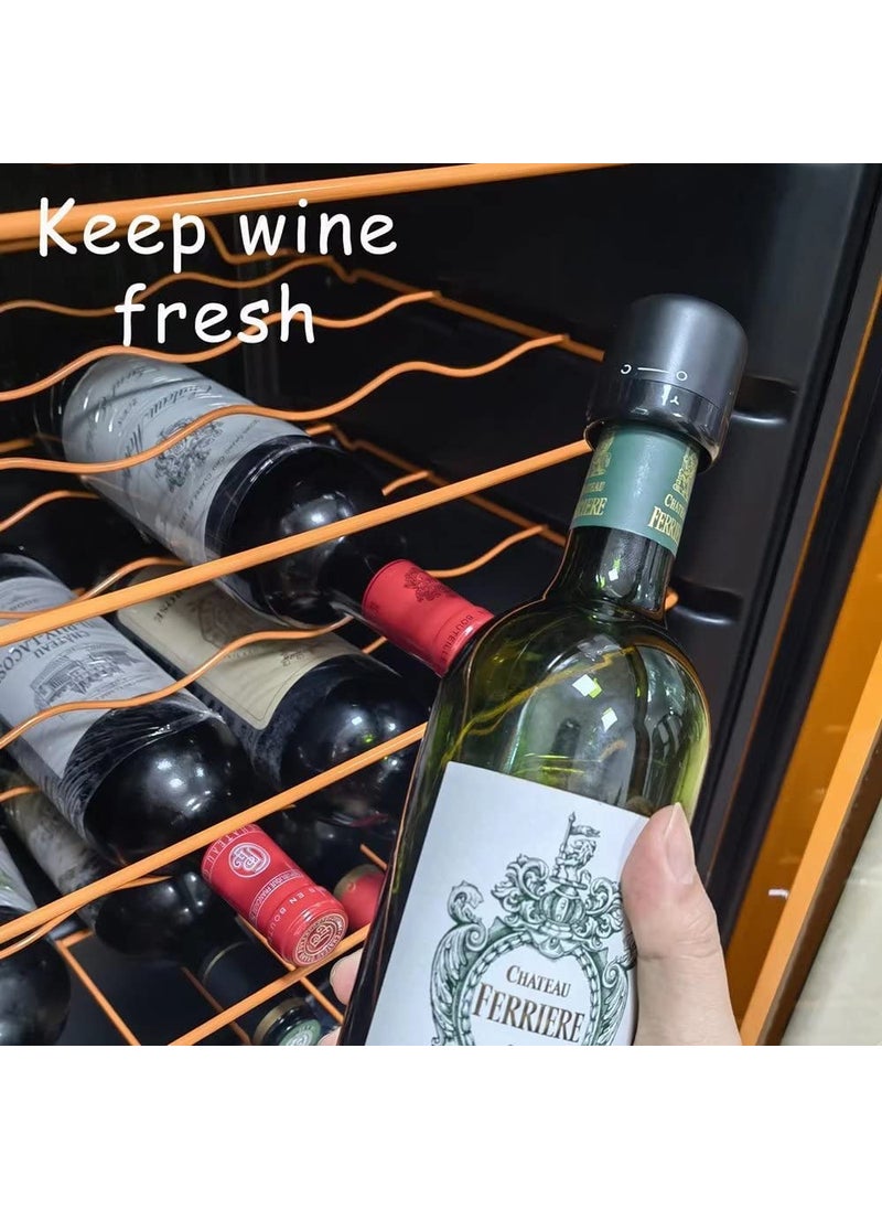 TOMATUS TOMATUS Leakproof Wine Bottle Stopper with Rotating Lock Sealed Wine Saver Preserver Corks Pack of 2 Black  - Image 5