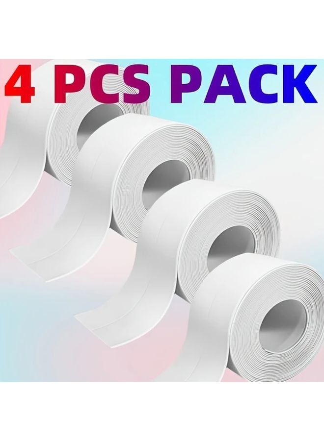 4pcs Waterproof Sealing Tape Self Adhesive Peel and Stick for Bathroom Kitchen - Image 3