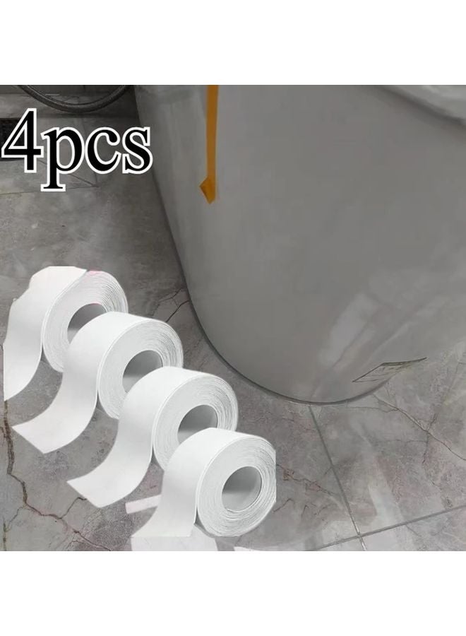4pcs Waterproof Sealing Tape Self Adhesive Peel and Stick for Bathroom Kitchen - Image 1