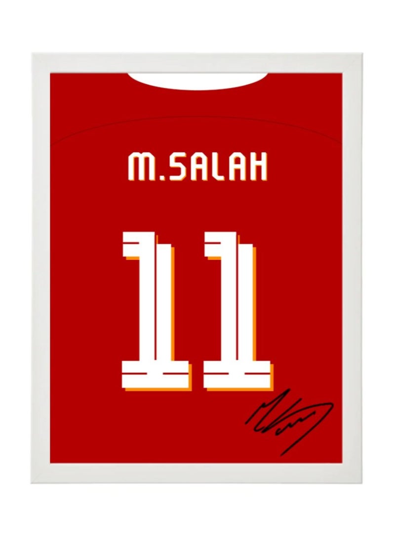 Boomah Accessories Mo Salah Liverpool 2023-24 Autographed Jersey Poster with Frame 30x40cm